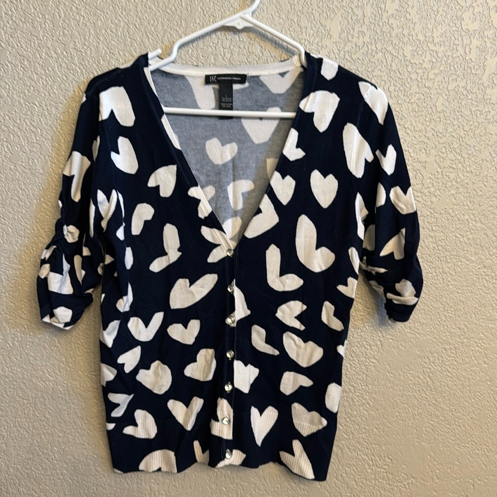INC Heart Sweater